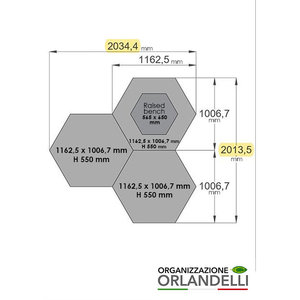 Ensemble de présentoirs hexagonaux modernes en métal à plusieurs niveaux pour les magasins, les mariages et l'intérieur, avec montage facile - Product Image 4