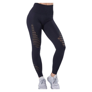 Pantalones de Yoga para mujer, mallas de cintura alta sin costuras para entrenamiento, ropa atlética para correr, entrenamiento de gimnasia, traje ajustado a la moda - Product Image 4