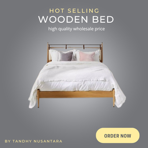 Prix de gros Lit de luxe en bois avec tête de lit en tissu rembourrée Lit King et Queen Size Cadre nordique - Product Image 6