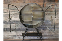 Meuble de bar moderne, mini-bar, armoire à vin haute en métal, vitrine en verre, ensemble de bar en bois de manguier écologique et durable, pour la maison et la salle de sport