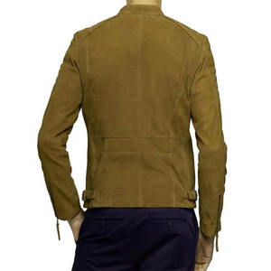 Suede Brown <b>Men</b> Real Leather <b>Jackets</b> High Quality Leather Suede <b>Biker</b> <b>Jacket</b> Perfect for All Season Suede Leather Bomber <b>Jacket</b> - Product Image 5