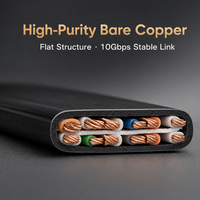 Câble Ethernet plat Cat6 XXD 1000 Mbps en cuivre sans oxygène UTP, cordon de raccordement réseau LAN certifié CE, vente en gros usine