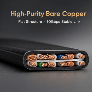 <span class=keywords><strong>Cable</strong></span> Ethernet Plano Cat6 XXD de 1000Mbps, <span class=keywords><strong>Cable</strong></span> de Red UTP de Cobre Libre de Oxígeno, Certificado CE, Venta al Por Mayor de Fábrica - Product Image 2
