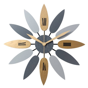 Home Decoration Wall Clock Modern Creative Birds <b>Leaf</b> Metal Wall Clock Gold Color Wedding Decoration Wall Clock - Product Image 2