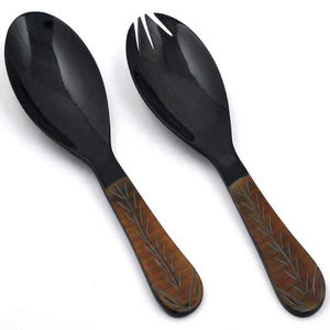 Cucharas de Cuerno de Búfalo Natural Premium Hechas a Mano, Diseño Personalizado Ecológico, Utensilios de Cocina Seguros para Alimentos para el Hogar y Restaurantes - Product Image 5