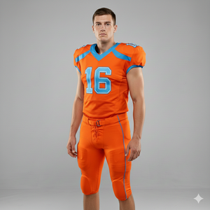 ชุดยูนิฟอร์มอเมริกันฟุตบอลแบบขายส่ง ระบายอากาศได้ดี ผลิตจากโพลีเอสเตอร์ 100% พร้อมบริการสกรีนลายแบบซับลิเมชั่นและปัก  ชุดเสื้อและกางเกงแขนสั้นสำหรับทีม - Product Image 6