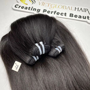 Cabello liso Color negro Doble dibujado 100% Cabello humano vietnamita Precio al por mayor - Product Image 1