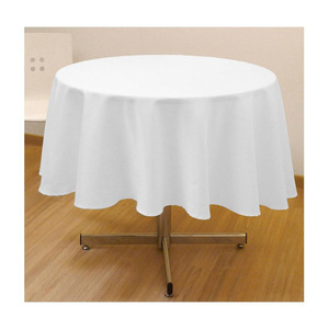 120 Inch Polyester Vòng/Vuông Đồng Bằng Màu Trắng 100% Rắn Màu Trắng Khăn Trải Bàn Tùy Chỉnh Vải Lanh Bảng Vải Từ Ấn Độ Jaipur - Product Image 5