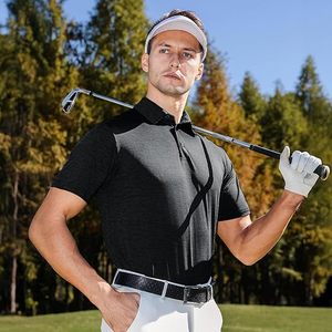 Polos pour hommes-Quick Dry Moisture Wicking Performance Chemises de golf à manches courtes pour hommes pour le travail Athletic - Product Image 2