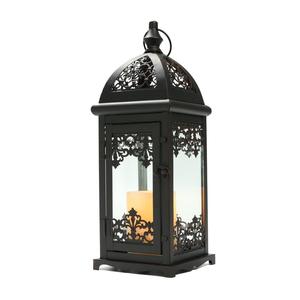 Linternas de vela de color negro de diseño de lujo con color personalizado para bodas con los tamaños de 11.4L X 11,4 W X 21,6 H Cm - Product Image 5