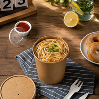 Gobelet en papier kraft jetable, recyclable, robuste, personnalisable avec logo, construction solide pour la crème glacée, compostable