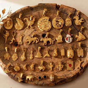 トレンドフォワードDIYチャーム-18Kゴールドステンレス鋼魚・ヒトデ・貝殻・尾防水チャームペンダント永久ジュエリー卸売 - Product Image 1