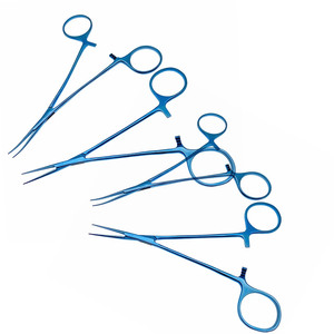 Fórceps Kelly hemostáticos de titanio, juego de instrumentos quirúrgicos oftálmicos curvos rectos, fórceps Kelly hemostáticos de acero inoxidable Natural - Product Image 1