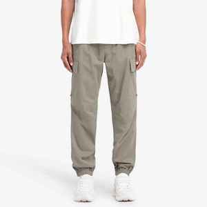 Pantalon Cargo décontracté à motif droit pour hommes à la mode poignets réglables pierre noire Olive mi-taille Logo rue mode goutte entrejambe - Product Image 6