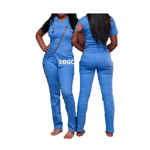 Nouveaux modèles de gommage à la mode ensemble de gommage pour femmes clinique Spa médecin hôpital infirmière uniformes de gommage ensembles d'uniformes de soins infirmiers médicaux - Product Image 4