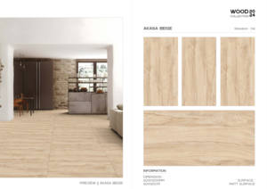 Akasa marrón Venta caliente 600X1200mm 60X120 cm azulejo de madera de porcelana mate de moda marrón oscuro de madera como azulejos de porcelana - Product Image 4