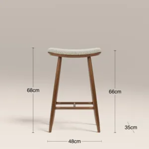 TABURETE DE COCINA DE MADERA HATTON DE 65 CM CON ACABADO PIEDRA SALPICADA SINTERIOR - Product Image 3