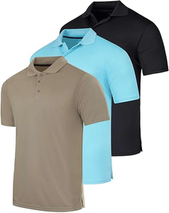 Polos de Color sólido liso Piqué en blanco poliéster bordado lavado polos cómodos transpirables de alta calidad OEM - Product Image 5