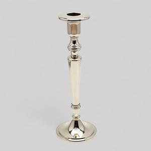 European Elegant Electroplated Silver <b>Candle</b> Holder Luxury Brass Taper Candlestick Holders for Wedding - Product Image 4