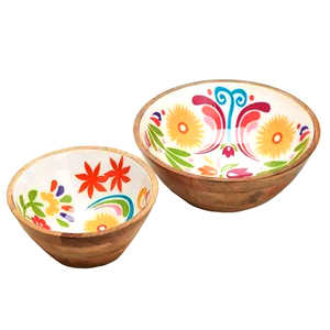 Vente chaude Snacks Bols Pour La Décoration De Mariage Table Décoratif En Bois Bol De Service Numérique Imprimé Antique Design - Product Image 6