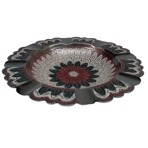 ชามผลไม้ทองเหลืองพร้อมลายดอกไม้และสีแดงสำหรับใช้ในห้องครัว - Product Image 3