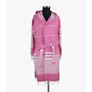 Harem turco toalla Albornoz 100% algodón rosa alta calidad Peshtemal desgaste hecho en Turquía - Product Image 1