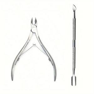 1/2/4pcs Stainless Steel Cuticle Scissor Remove Nail Polish Kit Cleaner Nail With Buffer Cutter Nippers Manicure Pedicure Tools - Product Image 6