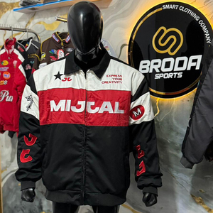 Veste de course respirante personnalisée OEM en gros, style vintage F1 NASCAR, avec logos brodés, en coton épais, été/hiver - Product Image 1