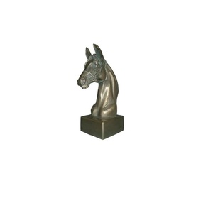 Visage de cheval en aluminium de haute qualité avec décoration de base pour dessus de table avec revêtement en poudre d'or Article de vaisselle fini - Product Image 5