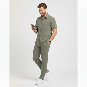 Sudadera de Hombre a Cuadros con Bolsillo, Personalizable con Logotipo, 100% Algodón, Térmica, Bordada, Teñida, Impermeable y Ecológica, Marca Privada - Product Image 5