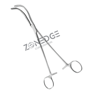 DEBAKEY 230 mm (9 \ ") Abrazadera de pedículo de riñón no estéril Juego de instrumentos genito-urinarios curvos de acero reutilizables Instrumentos quirúrgicos - Product Image 2