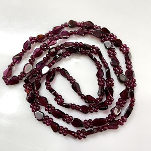 Impresionante collar de cuentas de granate natural hecho a mano collar de cuentas rojas al por mayor - Product Image 2