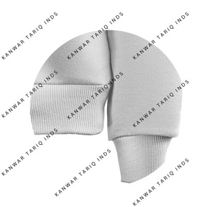 Ry Streetwear High Fleece Winter Hoodie Patrón sólido Cremallera Pullover 100% Algodón Liso Teñido Hombros caídos - Product Image 4