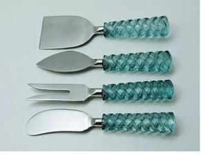 Ensemble de couverts modernes et tendance en acier inoxydable, 4 pièces, épandeur à beurre, poli miroir, pour hôtel, mariage, service de table - Product Image 4