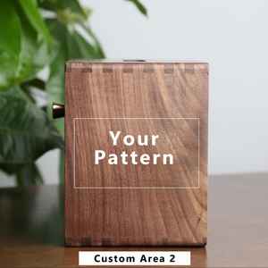 Caja de pañuelos de madera de lujo - Product Image 1