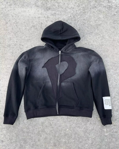 Manufacturer Custom Logo Fleece <b>Zip</b> Hoodies Unisex High Quality 100% Cotton Oversized Heavy Duty Lined Breathable Embroidered - Product Image 4