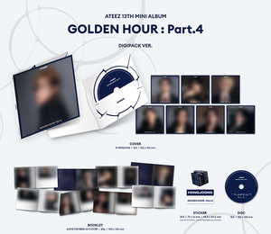 ATEEZ - [ GOLDEN HOUR : PART.4 ] 13º MINI (Versión DIGIPACK) ÁLBUM DE K-POP MÁS VENDIDO EN COREA - Product Image 4