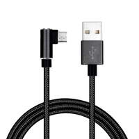 Cable de Carga Rápida de 60W con Trenzado de Nailon, Cable USB en Ángulo Recto de 90 Grados para Juegos, Cable de Datos para iPhone 14 13 12 11 Pro Max X