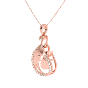 AJRETAIL Colgante de Diamante Madre e Hijo de 0.20 Quilates, Color HI, Claridad VS-SI - Product Image 5