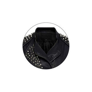 <b>Top</b> Fashion Men Punk Leather Jacket For Men New Latest Style Hot Selling Fancy Casual Custom Design Punk Leather Men's Jackets - Product Image 2