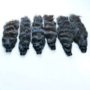 Machine à vagues profondes double trame pas cher faisceau indien vierge cuticule aligné traitement aucun couleur naturelle femmes noires cheveux humains - Product Image 3