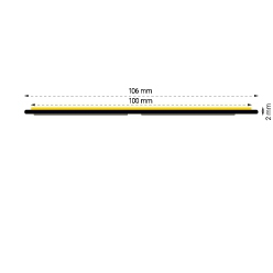 Profilo di Bordo Scala Slim Plate Luminescente, 600 x 100mm (L x P) - TKPLD600-V2-NLAS - Product Image 3