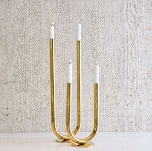 Bougeoir design populaire en acier inoxydable pour décorer la maison festive hôtel restaurant décoration de table de mariage bonne qualité - Product Image 5