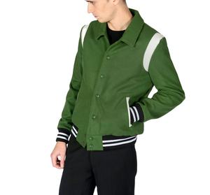 Veste universitaire personnalisée avec logo pour hommes, taille plus, broderie, fermeture à boutons, vente en gros, vestes unies pour hommes, veste d'hiver 2026 - Product Image 5