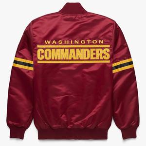 Chaqueta universitaria de satén brillante Unisex estilo bombardero retro logotipo personalizado y pedidos a granel - Product Image 6