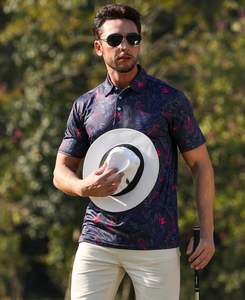 Polos pour hommes chemises de golf extensibles à séchage rapide chemises de golf à impression décontractée polos pour hommes à manches courtes du Pakistan - Product Image 5