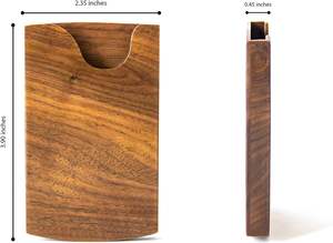 Tarjetero de madera para hombres y mujeres con capacidad para 25 tarjetas utilizadas como estuche de negocios - Product Image 2