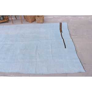 Alfombra Vintage Extra Grande, Alfombra Turca de 5.9x12.4 pies, Alfombra de Lana Azul - Product Image 5