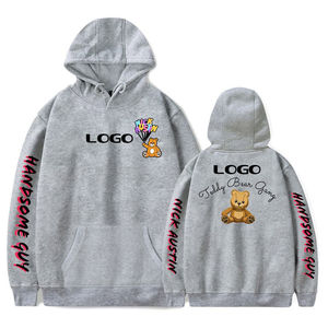 High Quality Lightweight Puff Printing Men's Sweatshirt Quick Dry <b>White</b> <b>Hoodie</b> for Autumn Season Digital Printing From Pakistan - Product Image 5