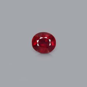 Rubis naturel 10 carats, taille émeraude ovale, rouge brun, pierre précieuse facettée pour bijoux, créé en laboratoire, traité thermiquement, 8mm 6mm - Product Image 1
